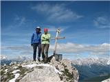 Terza Piccola (2334 m) na vrhu je bil krasen razgled, še posebej na Dolomite